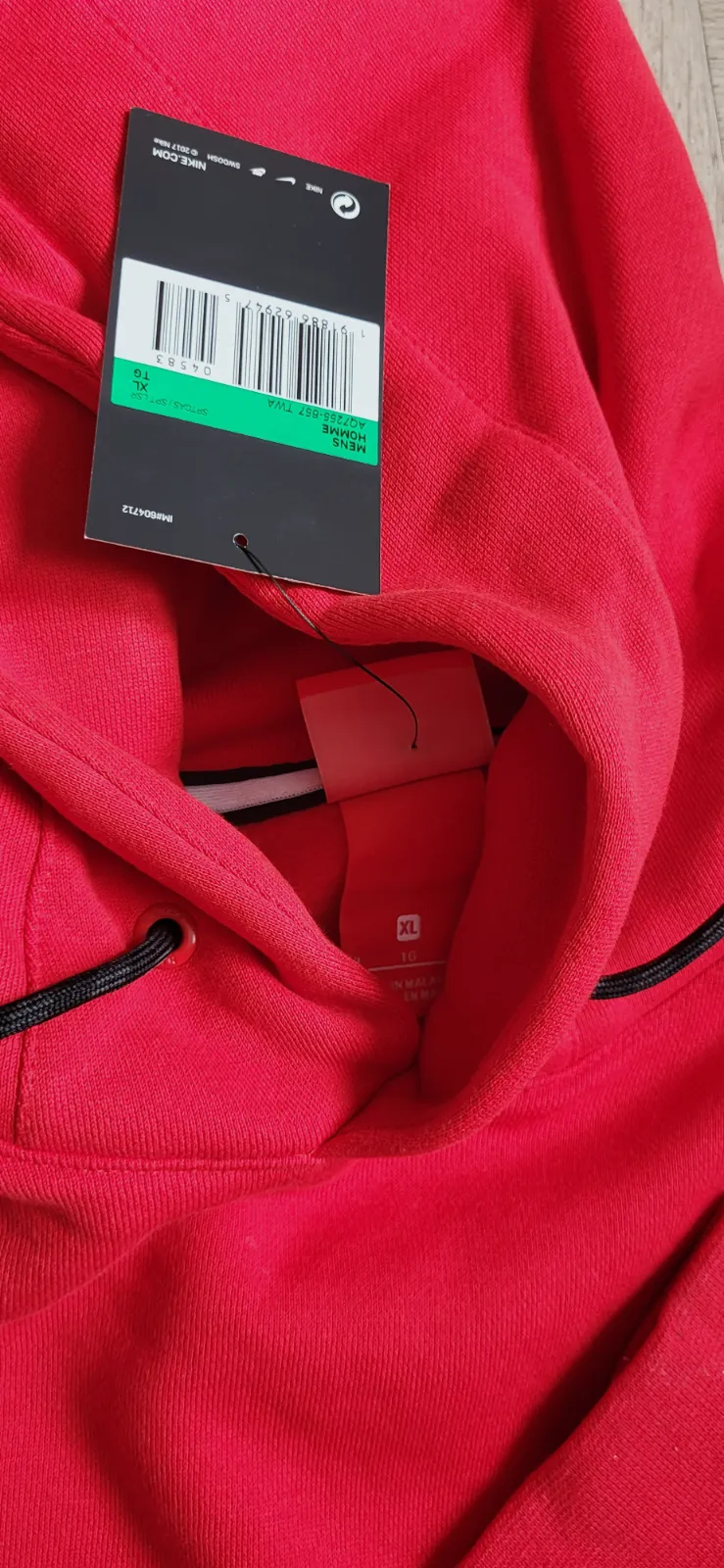 Sweat à capuche Nike Air rouge et noir – Nike – taille L 7