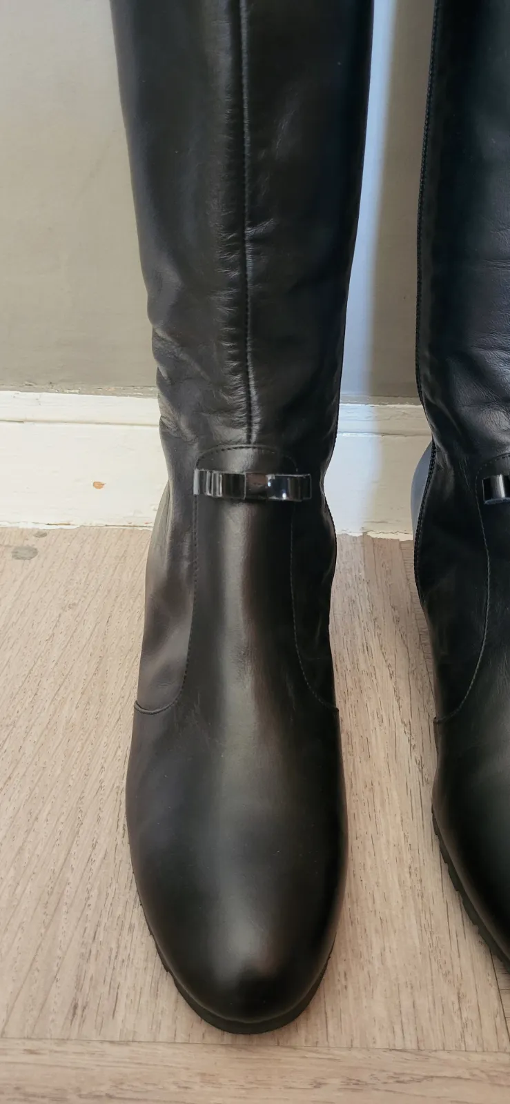 Bottes hautes noires à talon compensé – Jet Set – taille EU 39 3