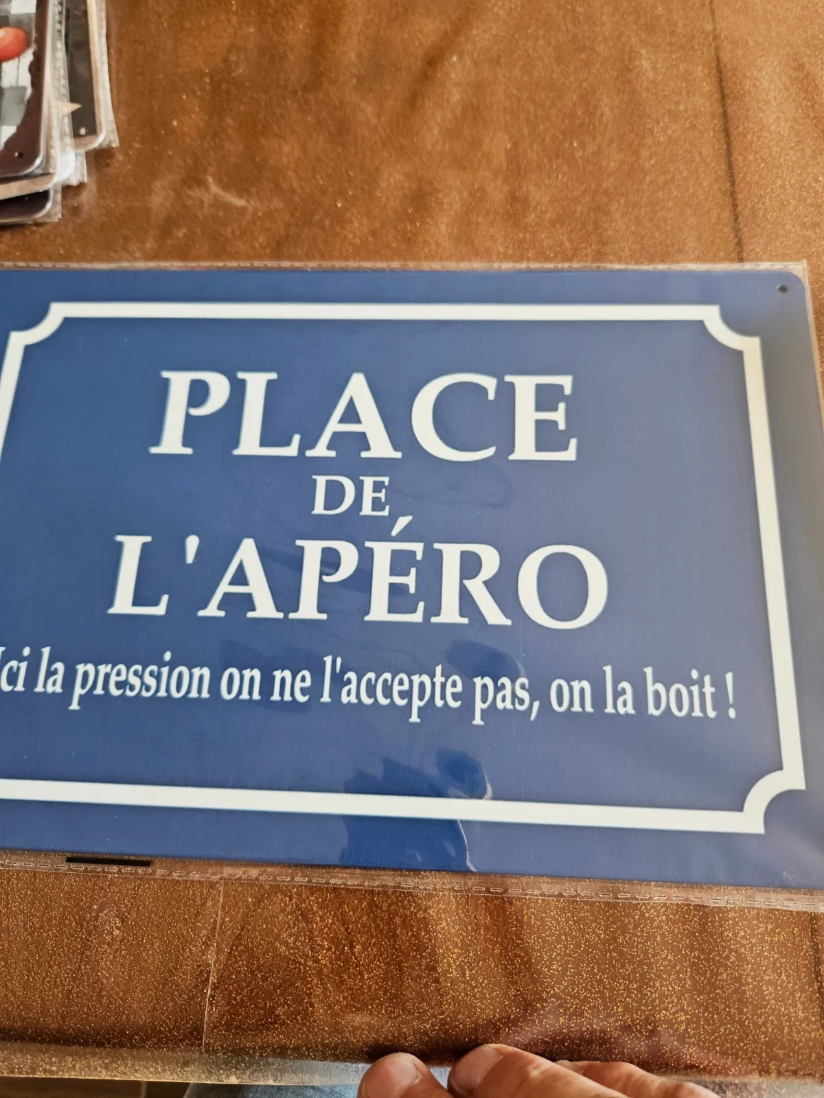 Plaque Métal  place de l apéro  – Inconnu 2