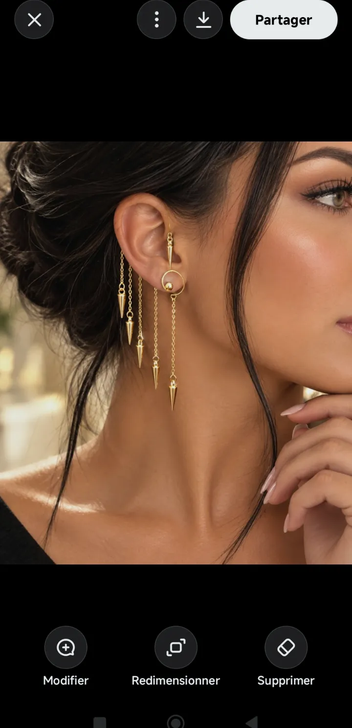 Manchette d oreille/earcuff – Mily creation – taille Taille unique 3