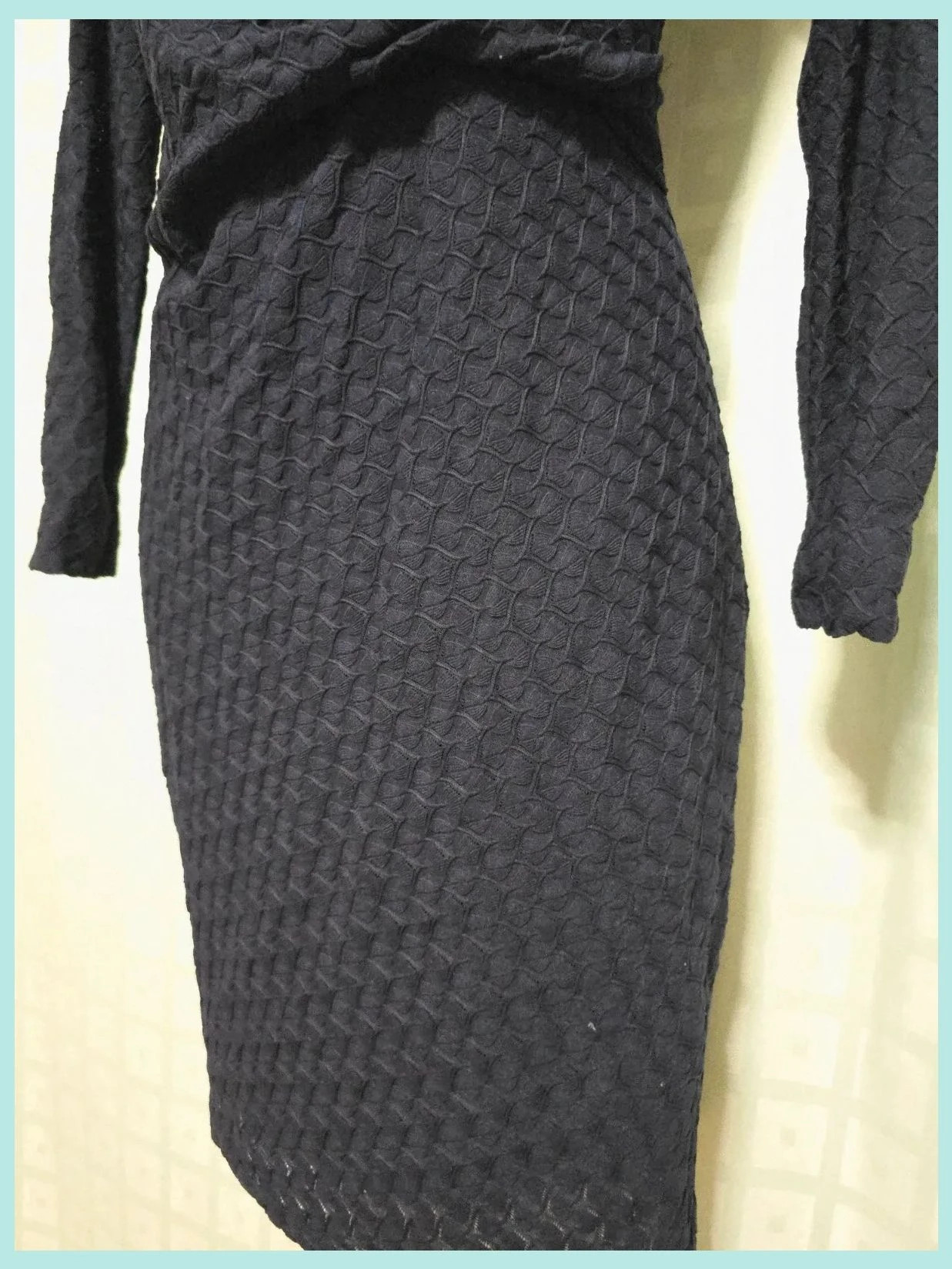 Dark navy textured knot dress – Punt Roma – taille S / 36 / 8 5