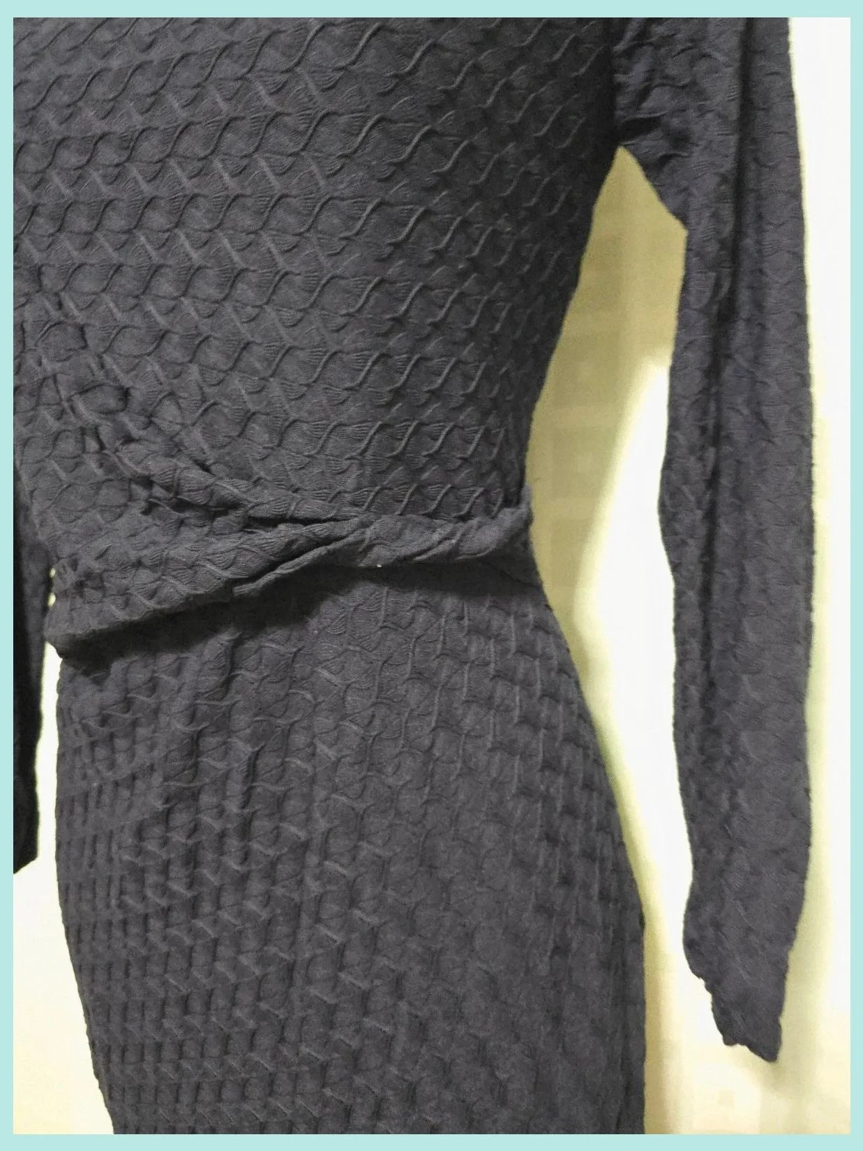 Dark navy textured knot dress – Punt Roma – taille S / 36 / 8 4