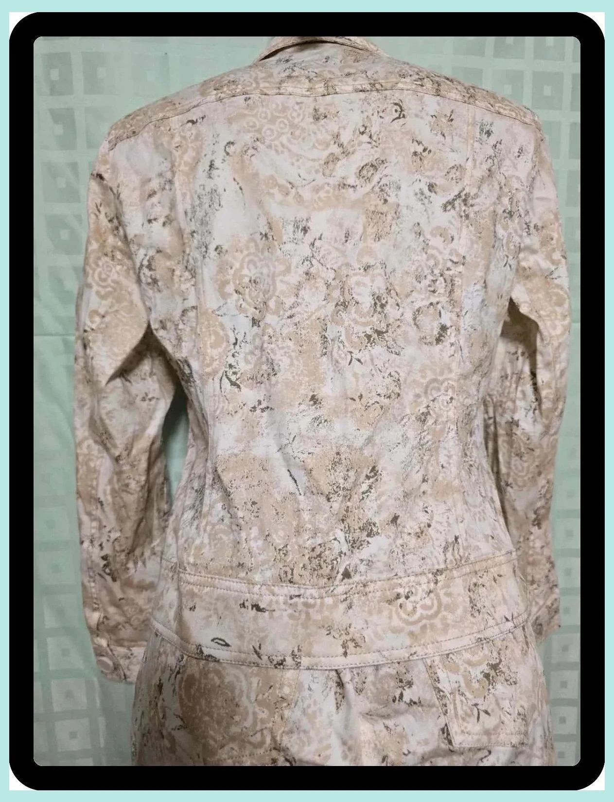 Cream and Beige Patterned Suit – Laura Kent – taille M / 38 / 10 5