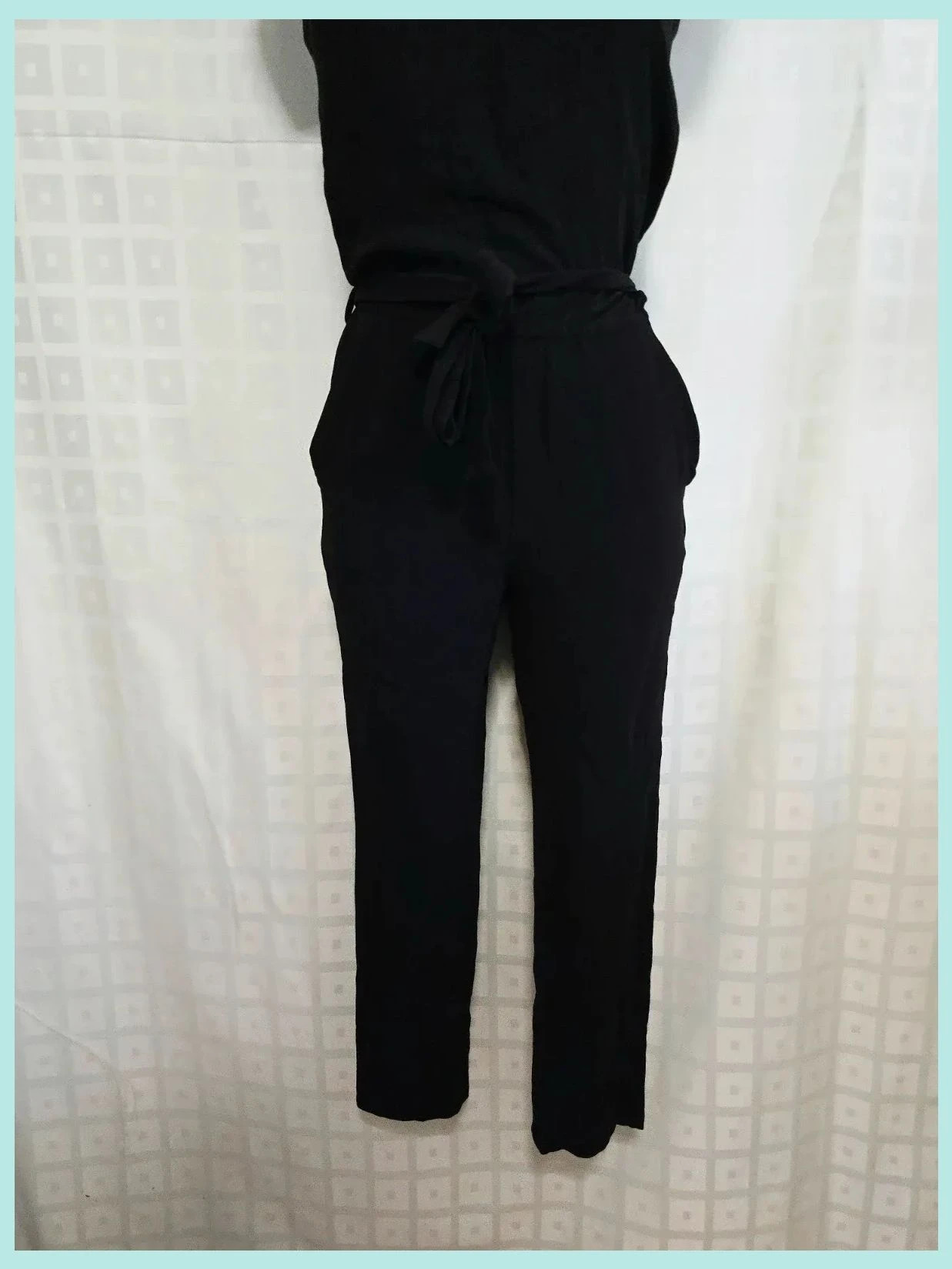 Black Sleeveless Tie Waist Jumpsuit – Massimo Dutti – taille XS / 34 / 6 3