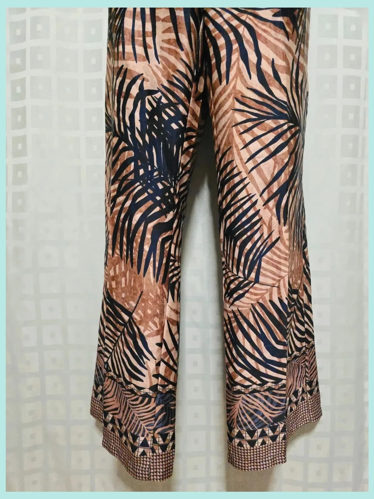 Palm Leaf Print Wide Pants Size 42 – ROBERTO TORRETTA – taille XL / 42 / 14 3