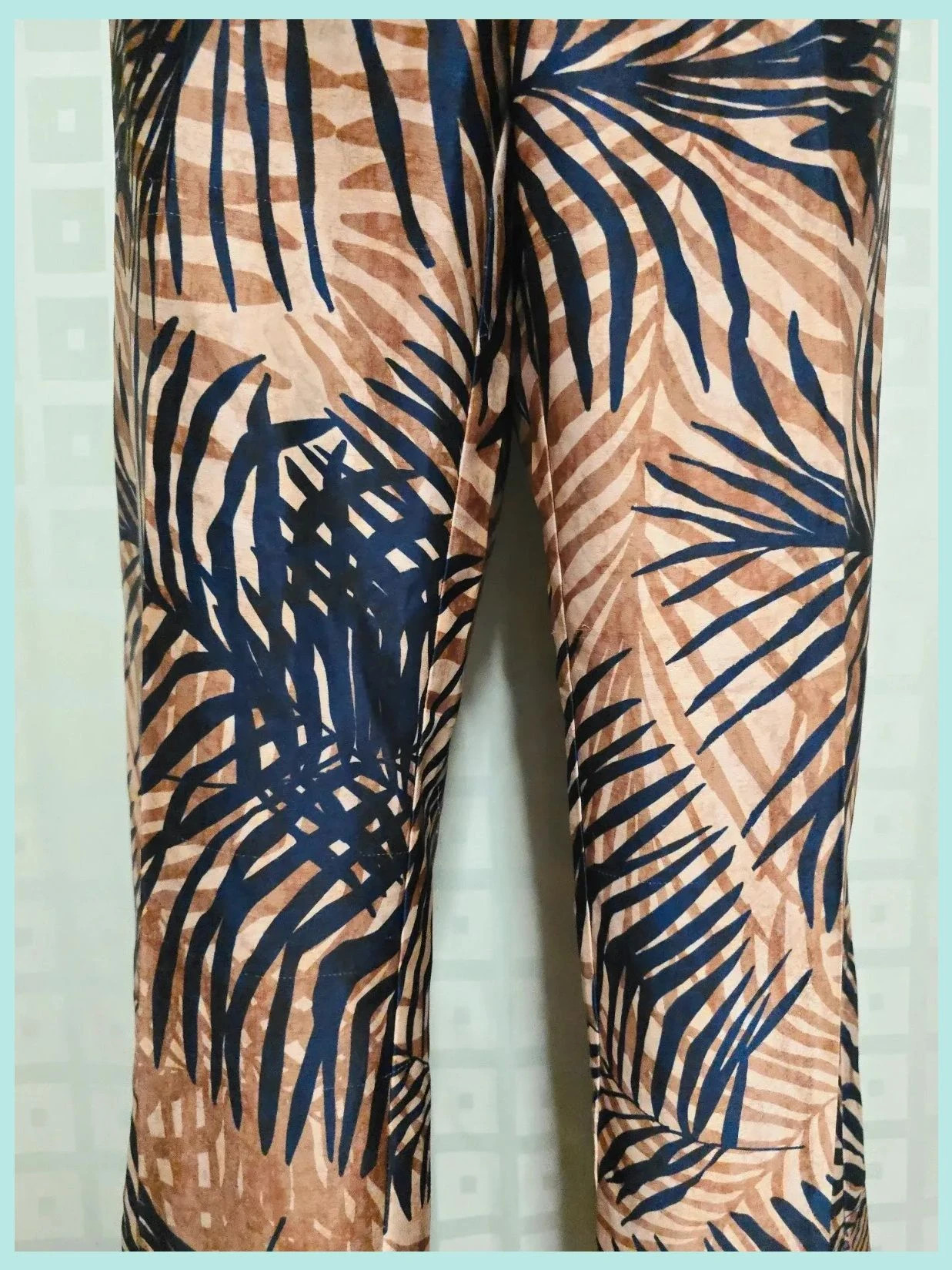 Palm Leaf Print Wide Pants Size 42 – ROBERTO TORRETTA – taille XL / 42 / 14 4
