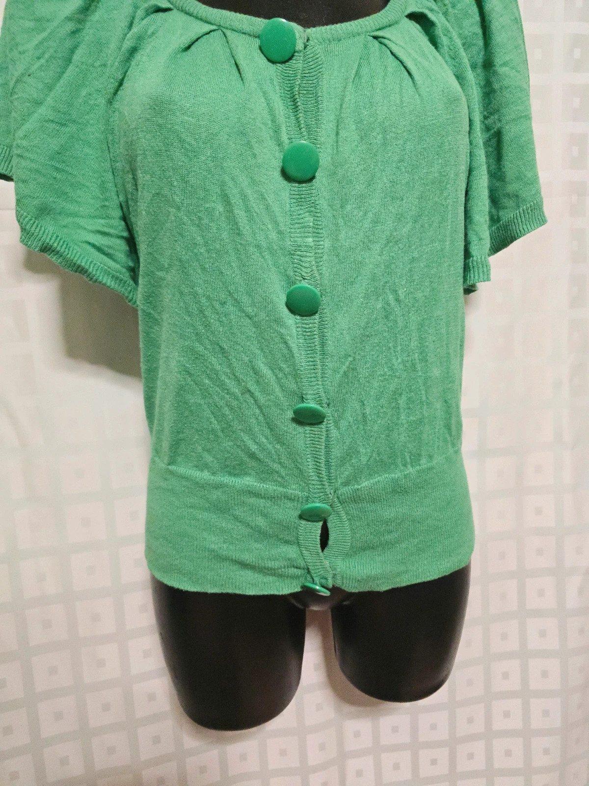 Green Short Sleeve Knit Cardigan – ICHI – taille L / 40 / 12 3
