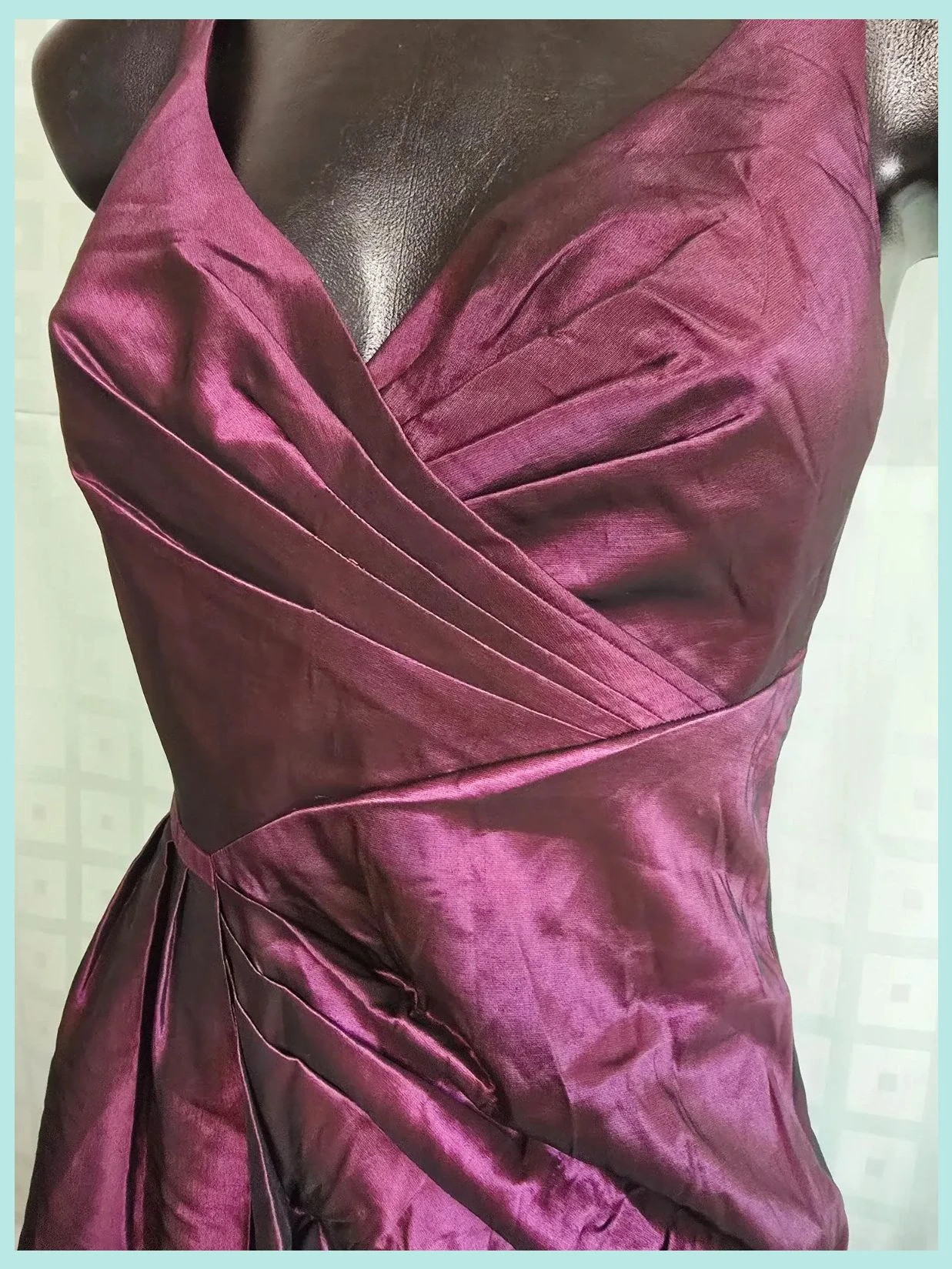Elegant Purple Satin Cocktail Dress – Trucco – taille M / 38 / 10 3