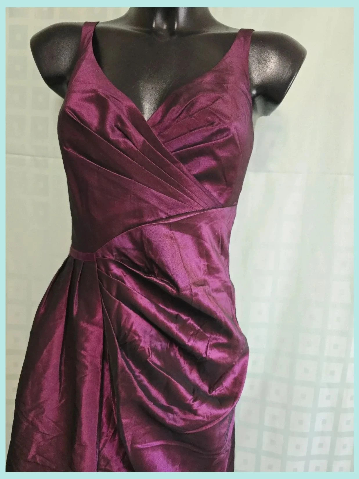 Elegant Purple Satin Cocktail Dress – Trucco – taille M / 38 / 10 2