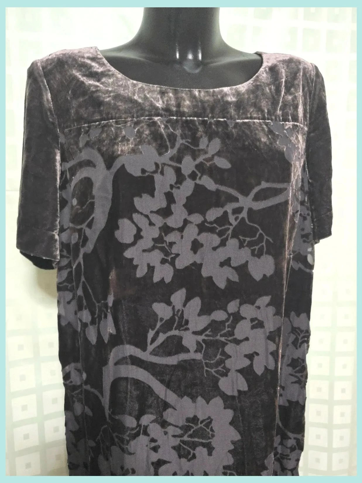 Floral Burnout Velvet Shift Midi Dress – White Stuff – taille XL / 42 / 14 2