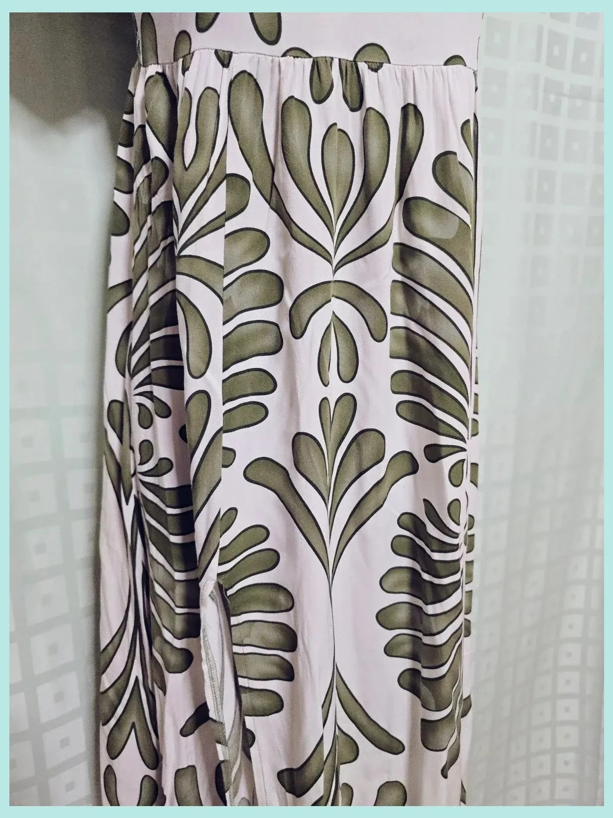 White Green Leaf Dress – Vintage Dressing – taille M / 38 / 10 4