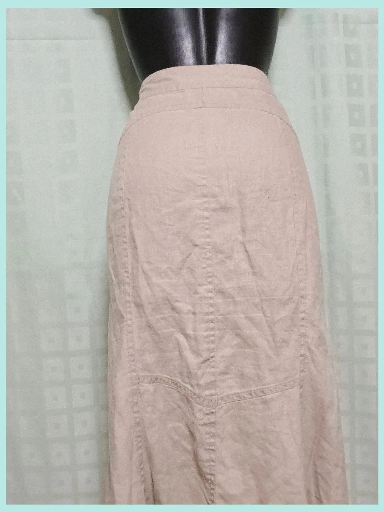 Beige linen blend maxi skirt – Fransa – taille XL / 42 / 14 4