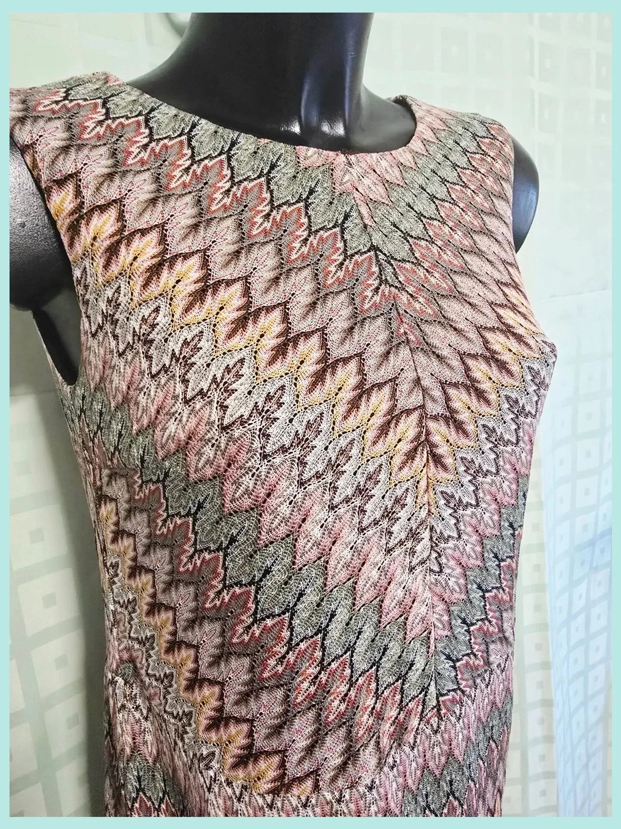 Multicolor Zigzag Knit Sleeveless Midi Dress – Jake*s – taille S / 36 / 8 3