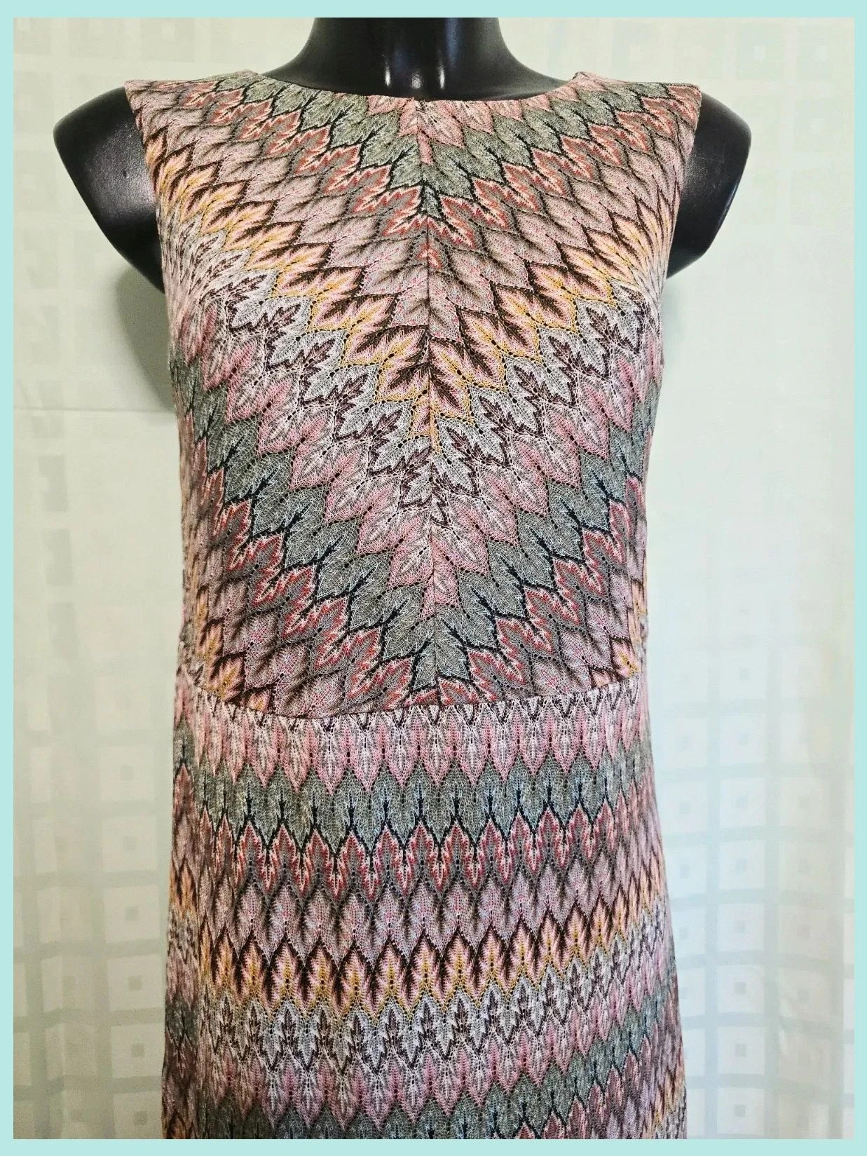 Multicolor Zigzag Knit Sleeveless Midi Dress – Jake*s – taille S / 36 / 8 2