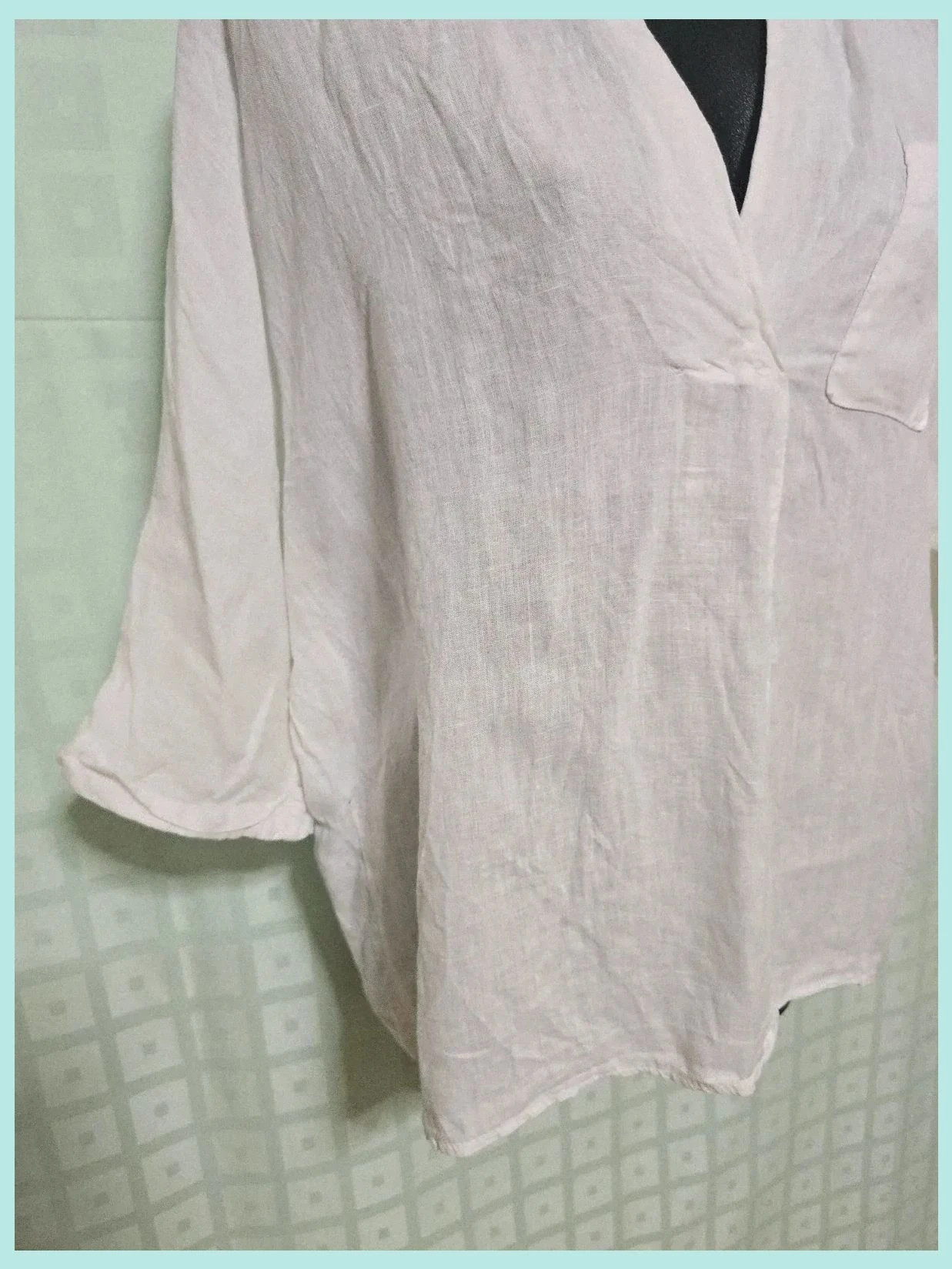 White linen shirt 68 Bust 136 cm – PLANET – taille 4XL / 48 / 20 3