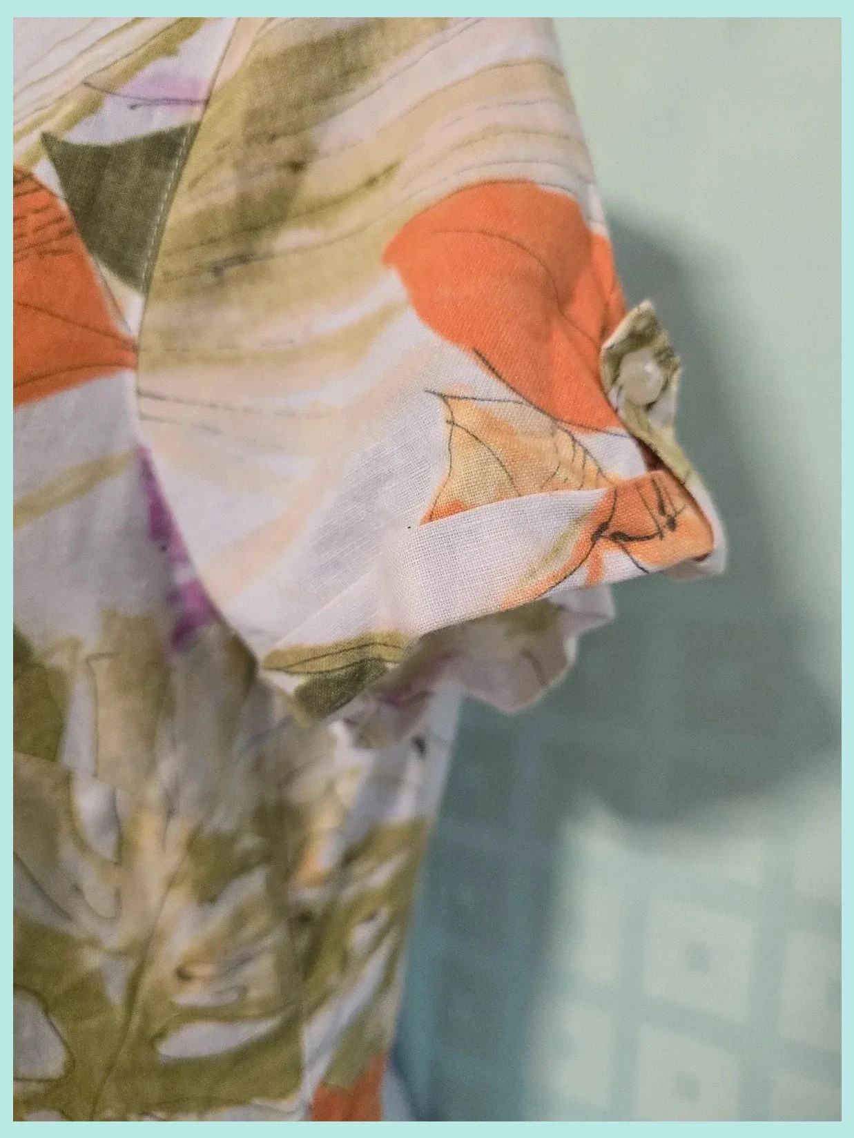 Watercolor Floral Linen Button-Up Blouse – Taifun – taille XL / 42 / 14 5