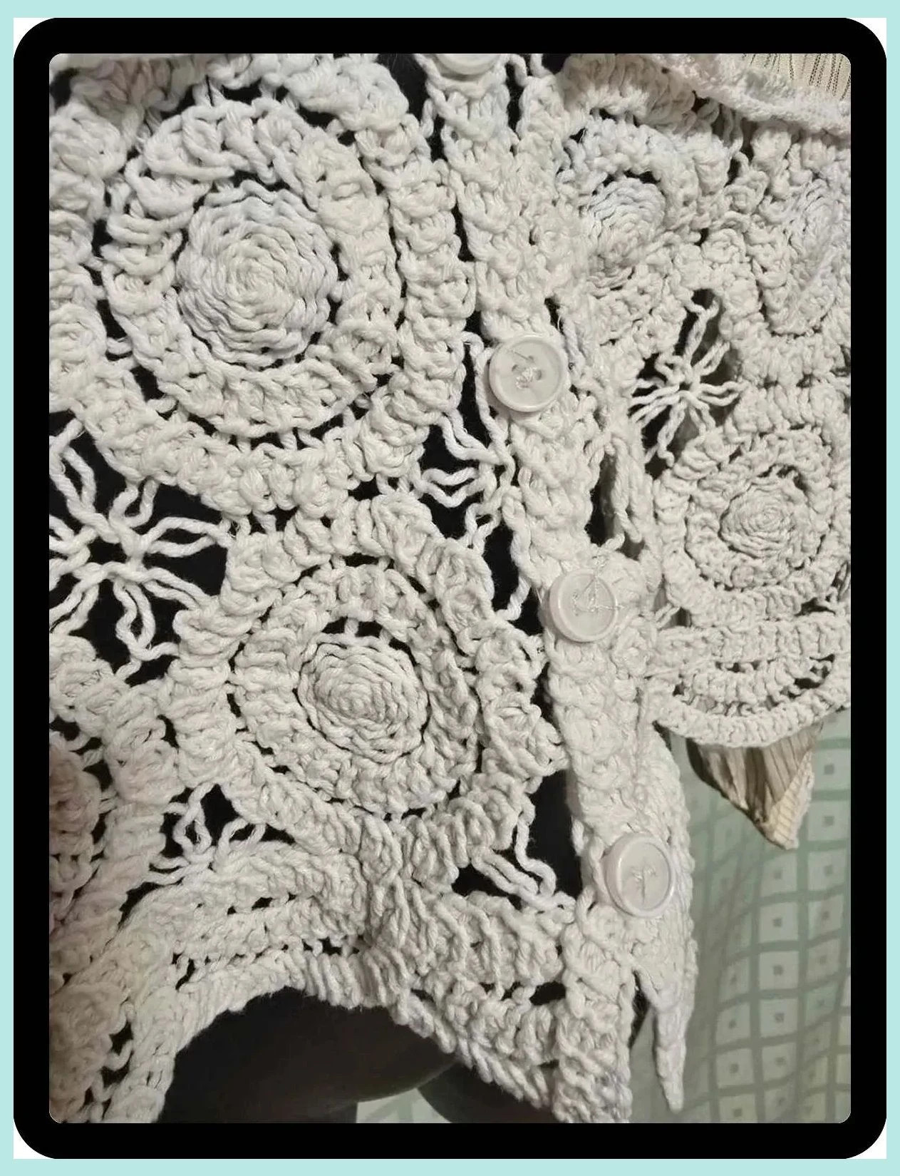 Vintage Style Crochet Top – Drôle de Copine – taille L / 40 / 12 4