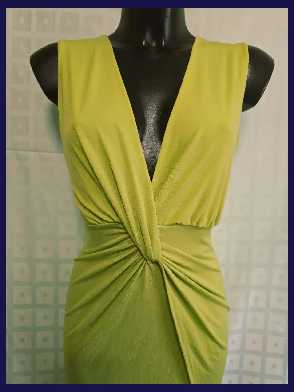Lime Green Knot Front Mini Dress – Boutique Belgique – taille Taille unique 2