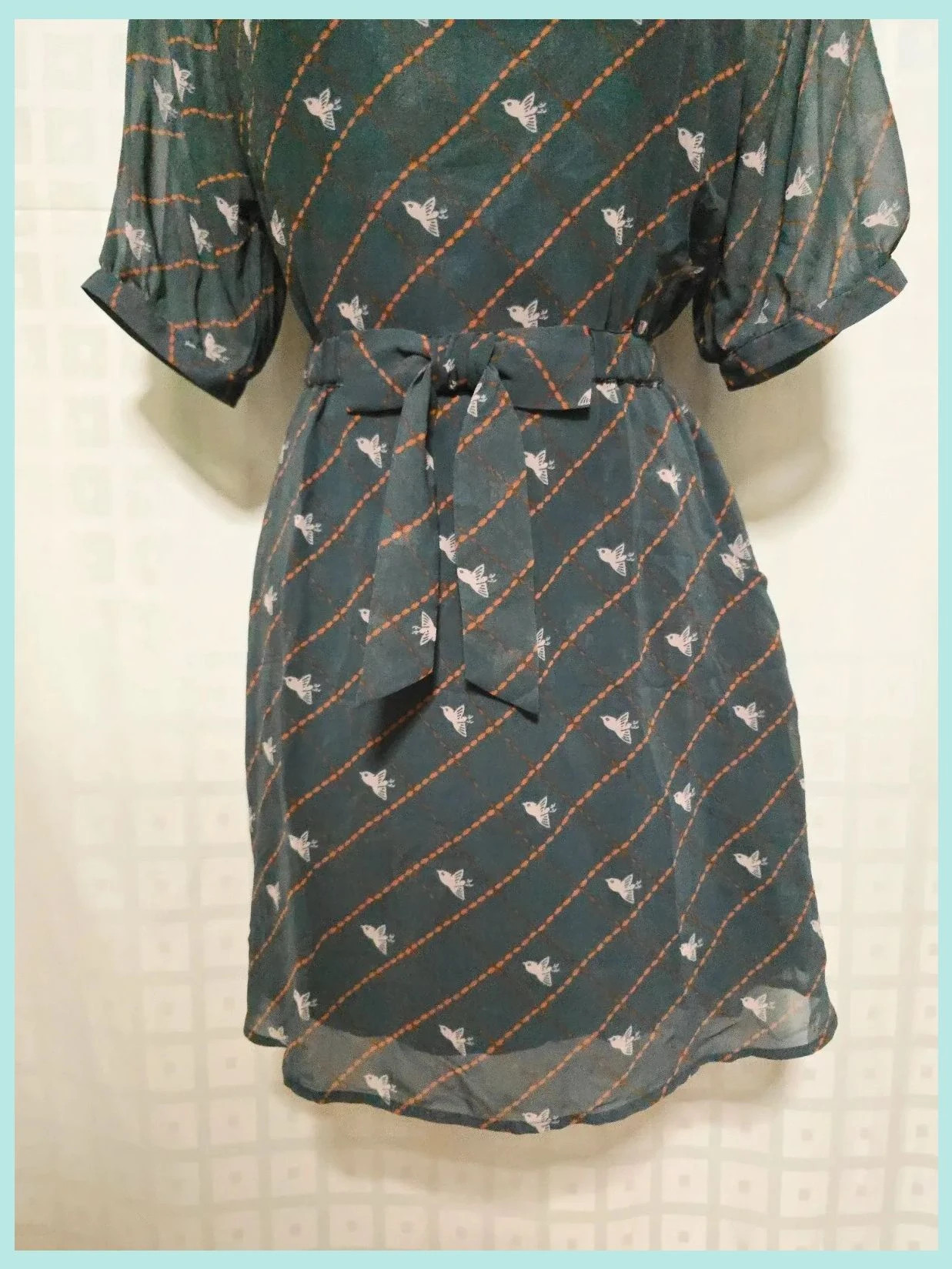 Bird Print Belted Mini Dress – Cold Alaska – taille L / 40 / 12 4