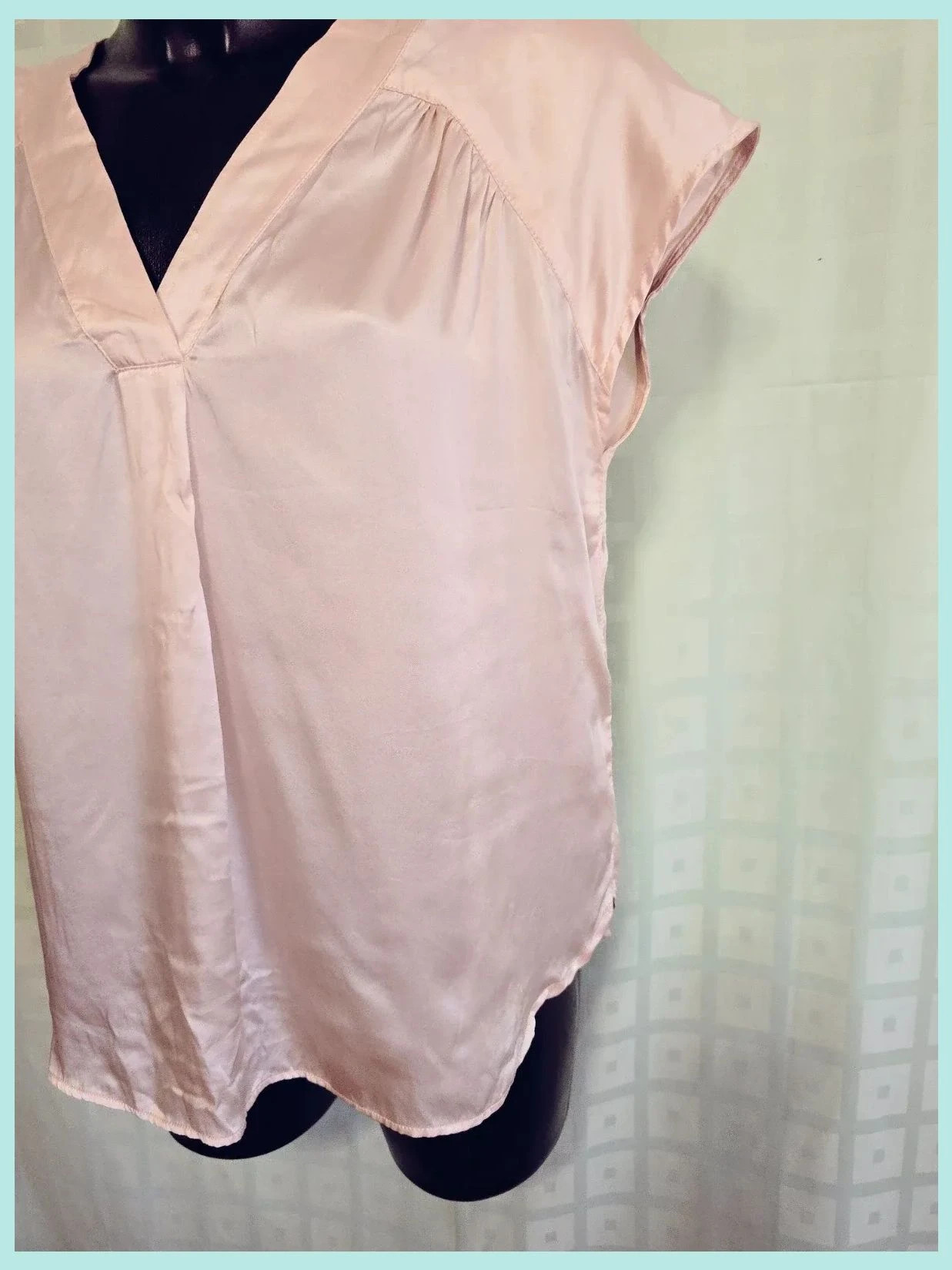 Caroll Paris Pink Satin V-Neck Blouse – Caroll – taille M / 38 / 10 2