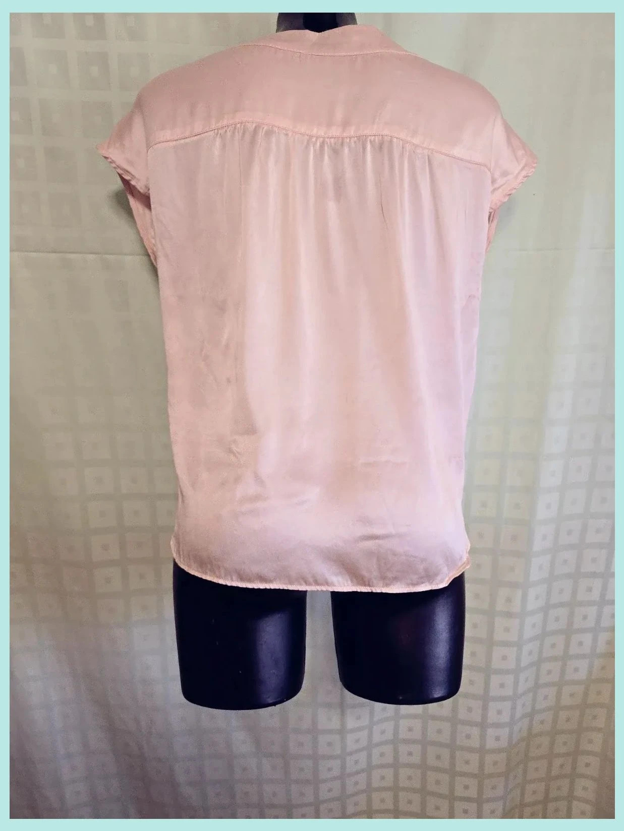 Caroll Paris Pink Satin V-Neck Blouse – Caroll – taille M / 38 / 10 5