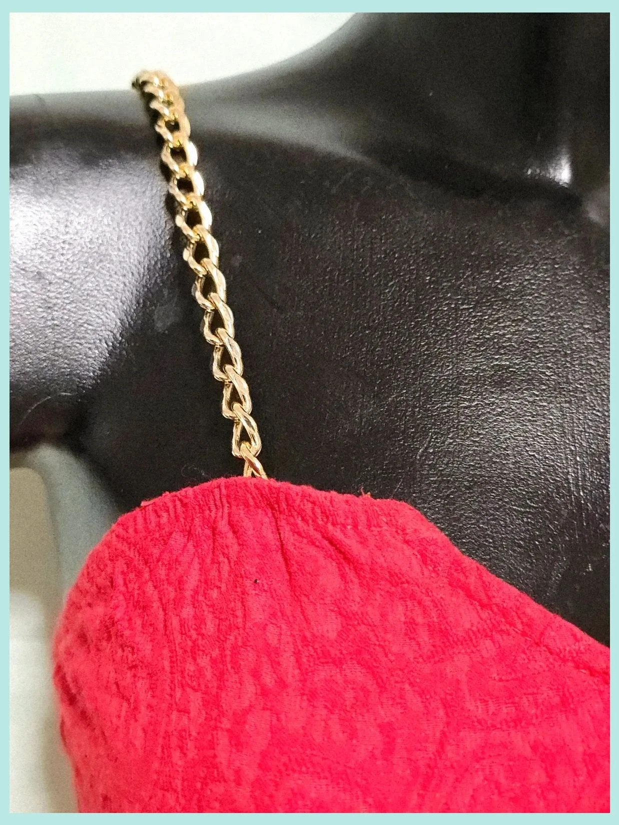 Vintage Red Chain Strap Dress – Vintage Dressing – taille S / 36 / 8 5
