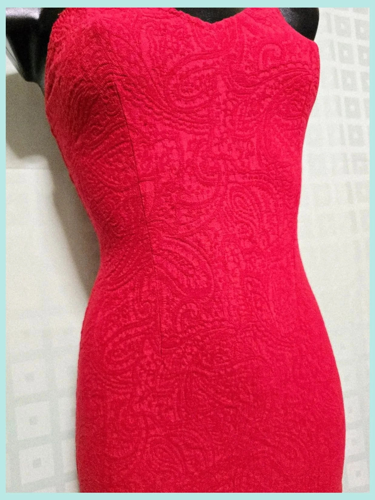Vintage Red Chain Strap Dress – Vintage Dressing – taille S / 36 / 8 4