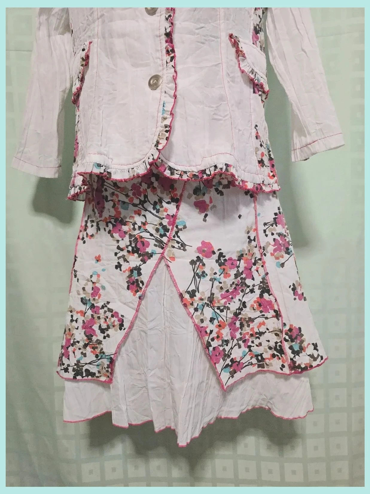 Floral Skirt Suit Size 42 – Lewinger – taille XL / 42 / 14 2