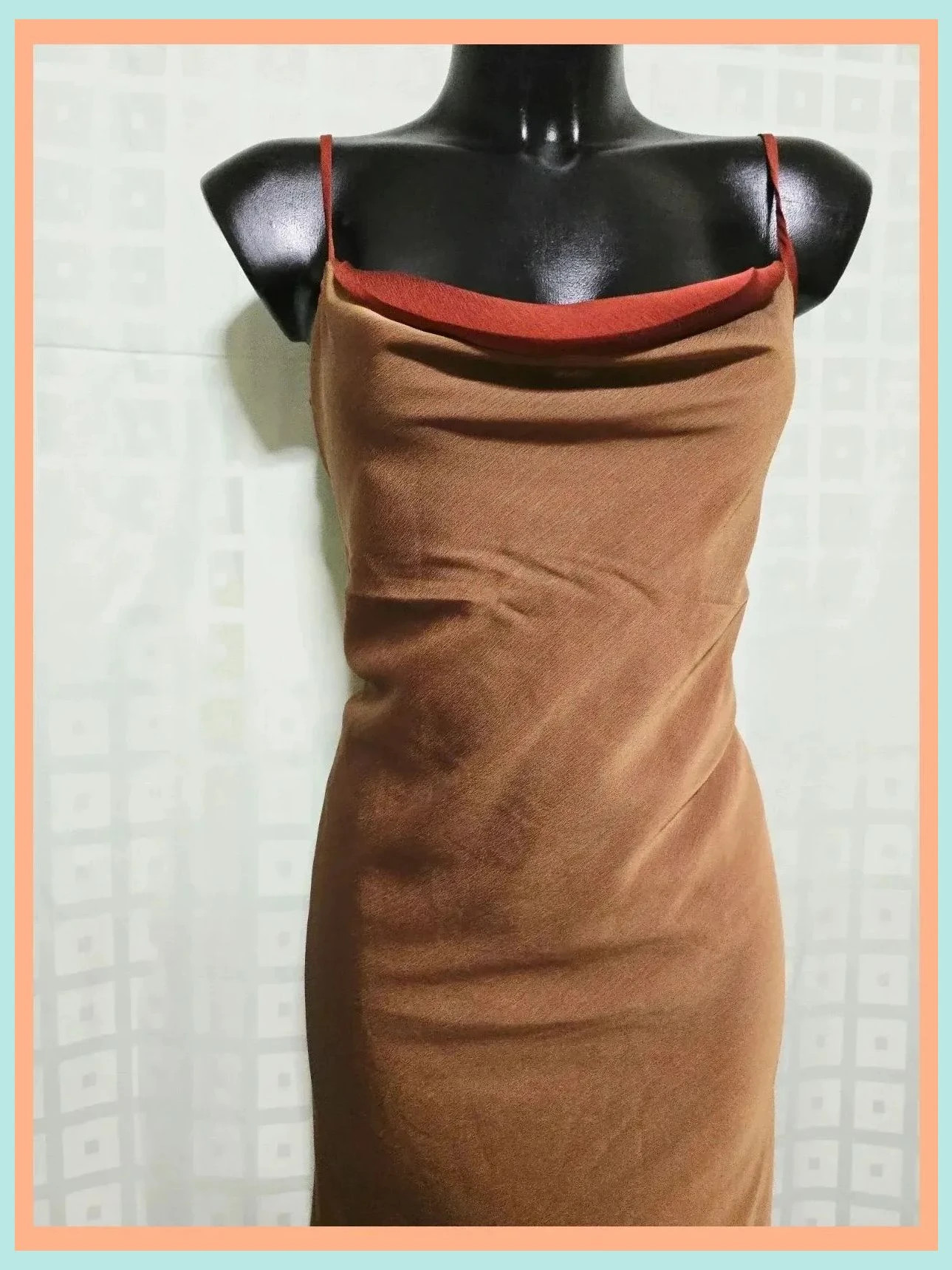 Camel Cowl Neck Bias-Cut Maxi Dress – Merry Hat – taille XXL / 44 / 16 2