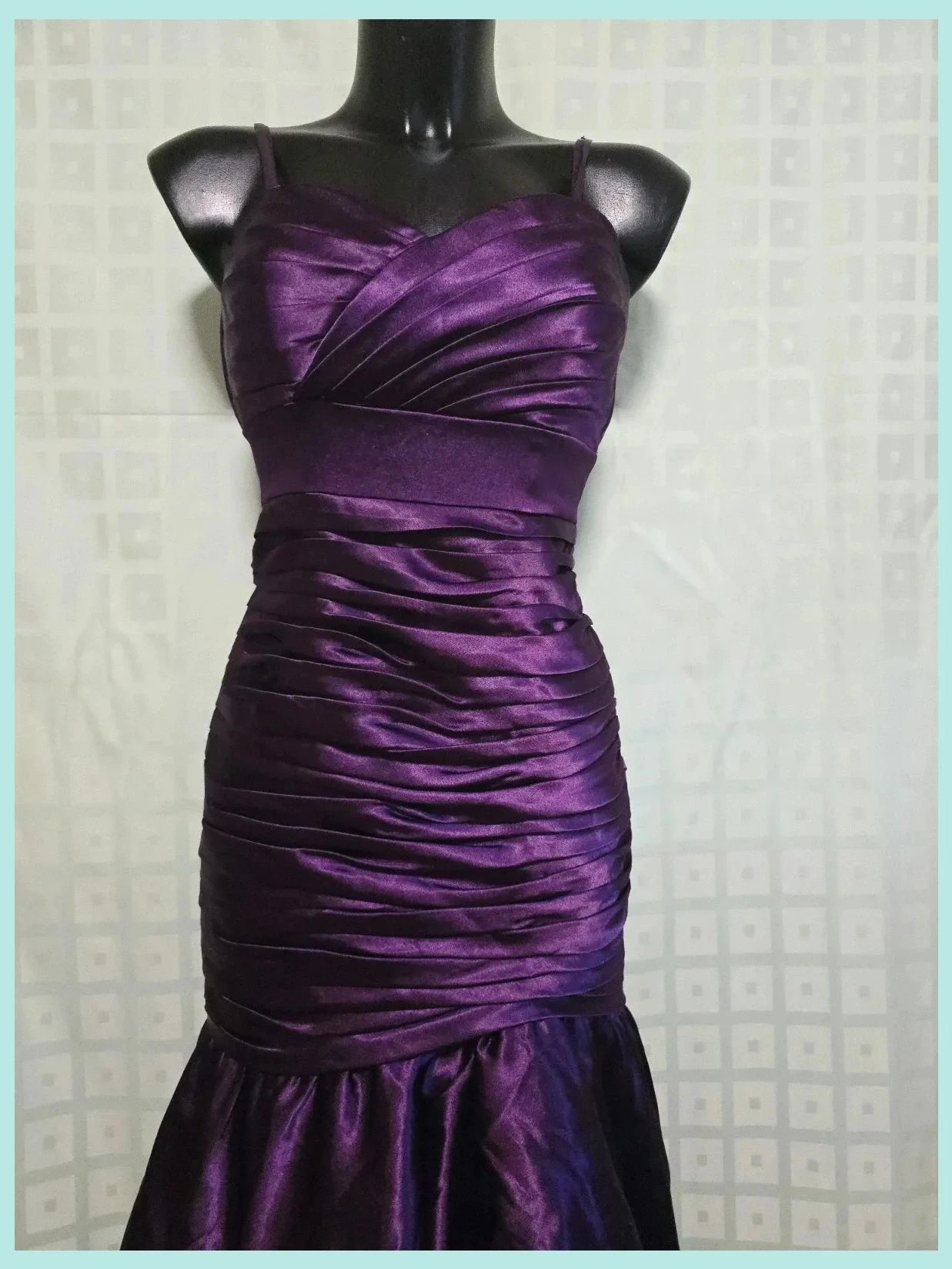 Purple Satin Mermaid Prom Gown – Juju & Christine – taille M / 38 / 10 3