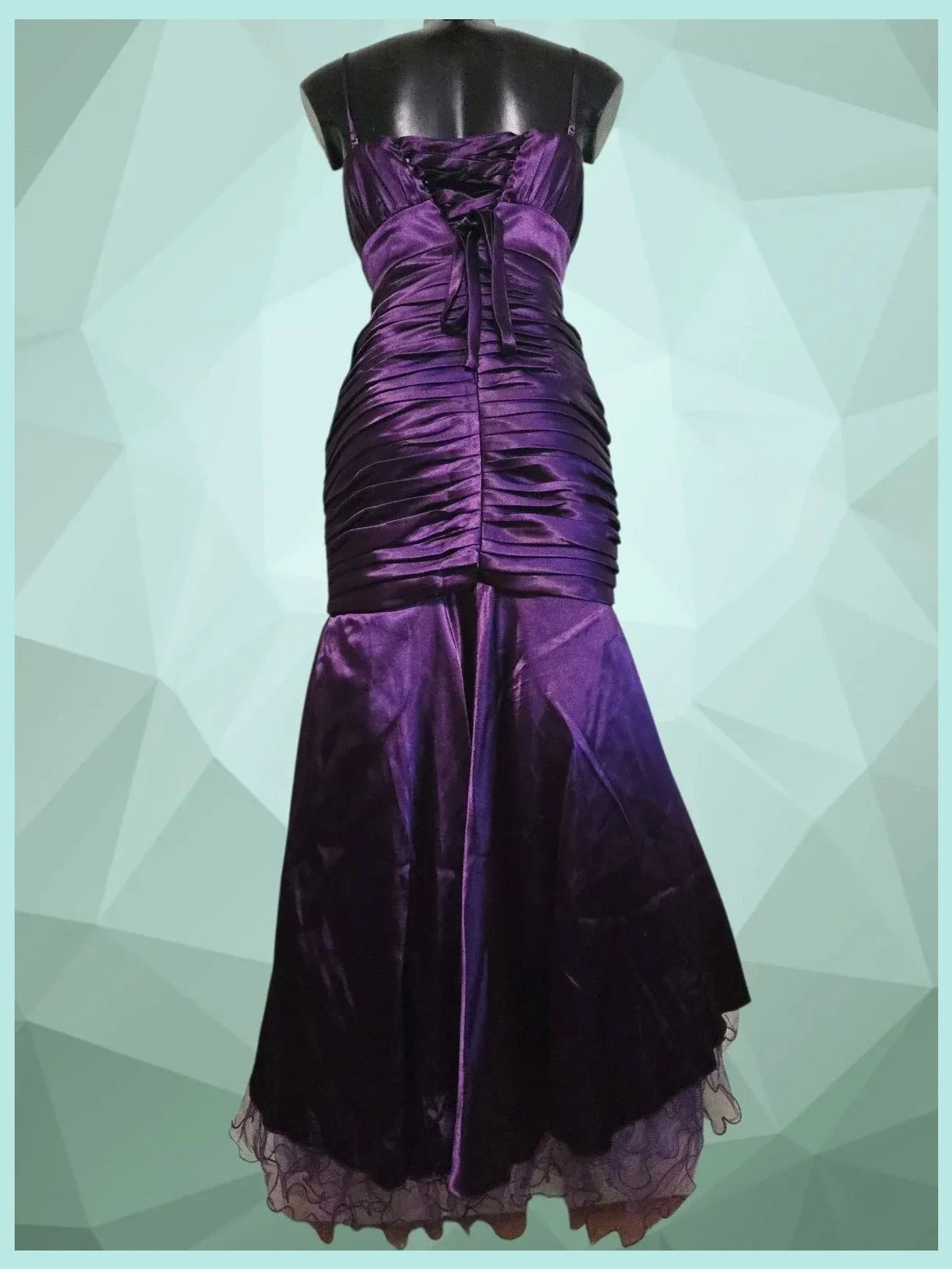 Purple Satin Mermaid Prom Gown – Juju & Christine – taille M / 38 / 10 2