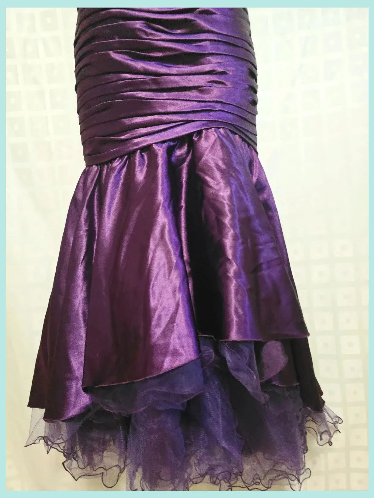 Purple Satin Mermaid Prom Gown – Juju & Christine – taille M / 38 / 10 4