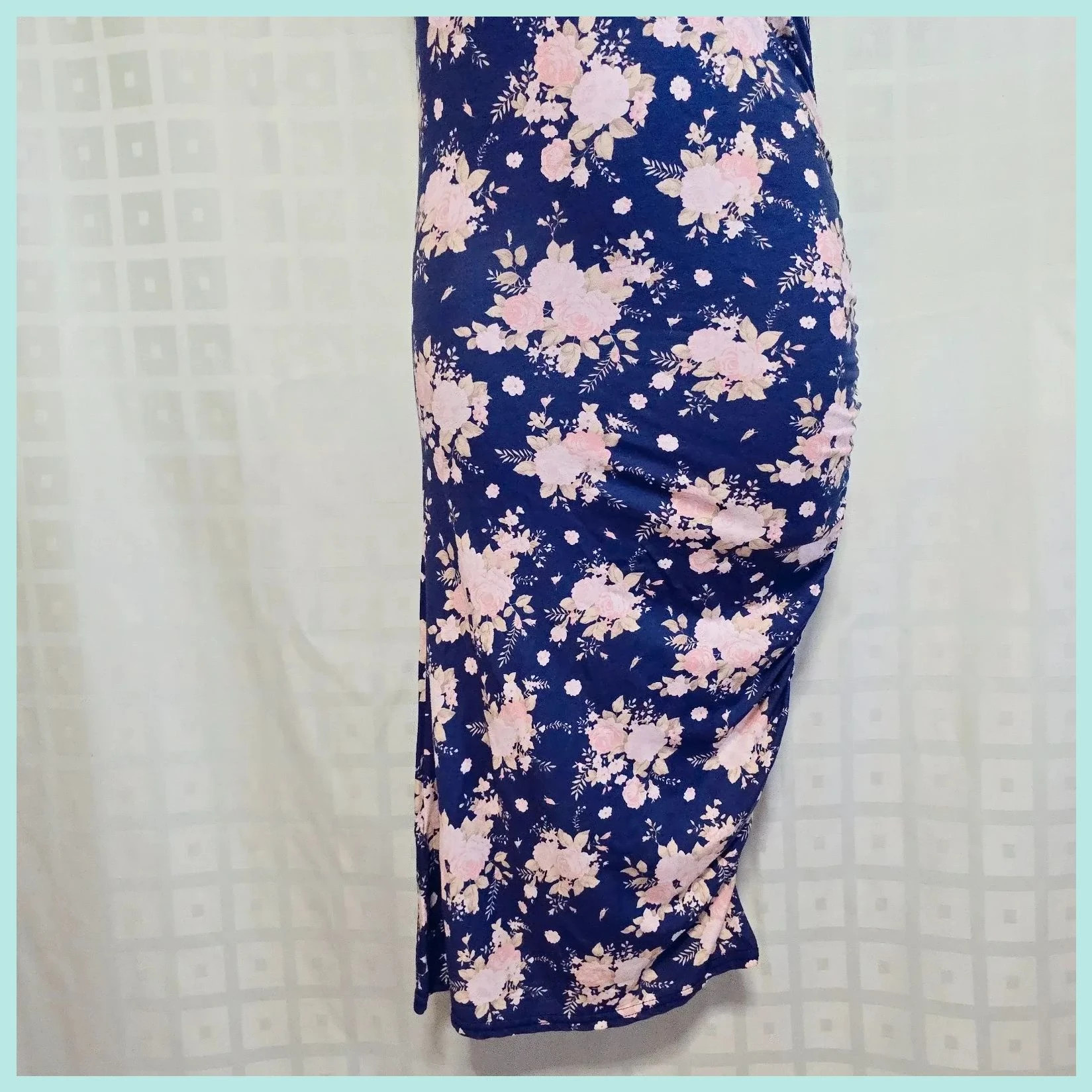 Blue Tropical Floral Ponte Dress – ICHI – taille S / 36 / 8 3