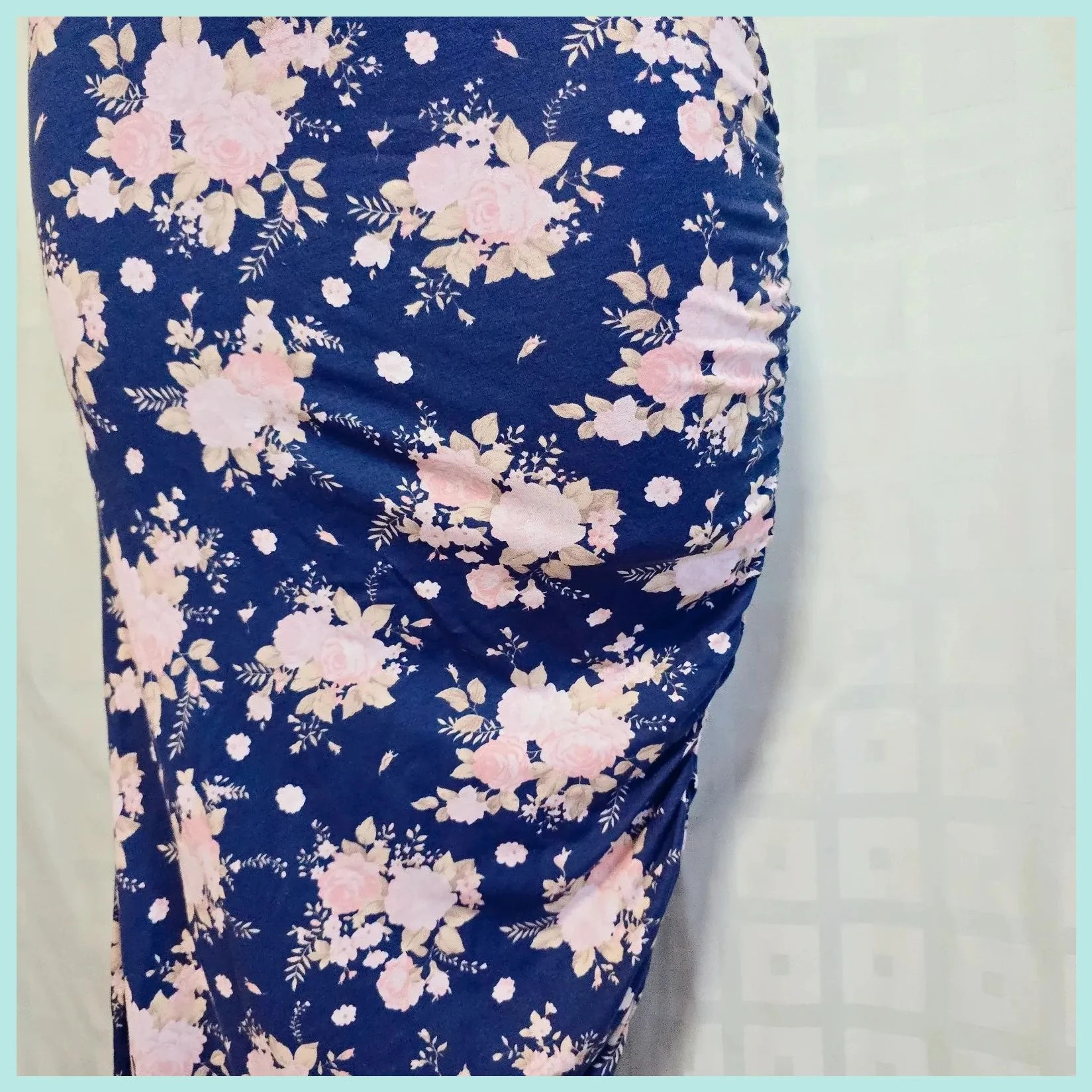Blue Tropical Floral Ponte Dress – ICHI – taille S / 36 / 8 4