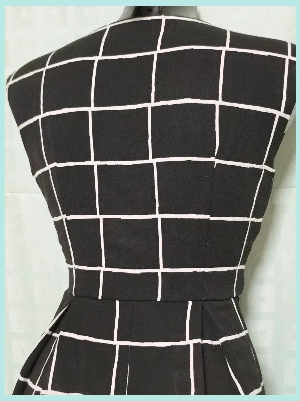 Black Grid Flare Dress – Promod – taille S / 36 / 8 5