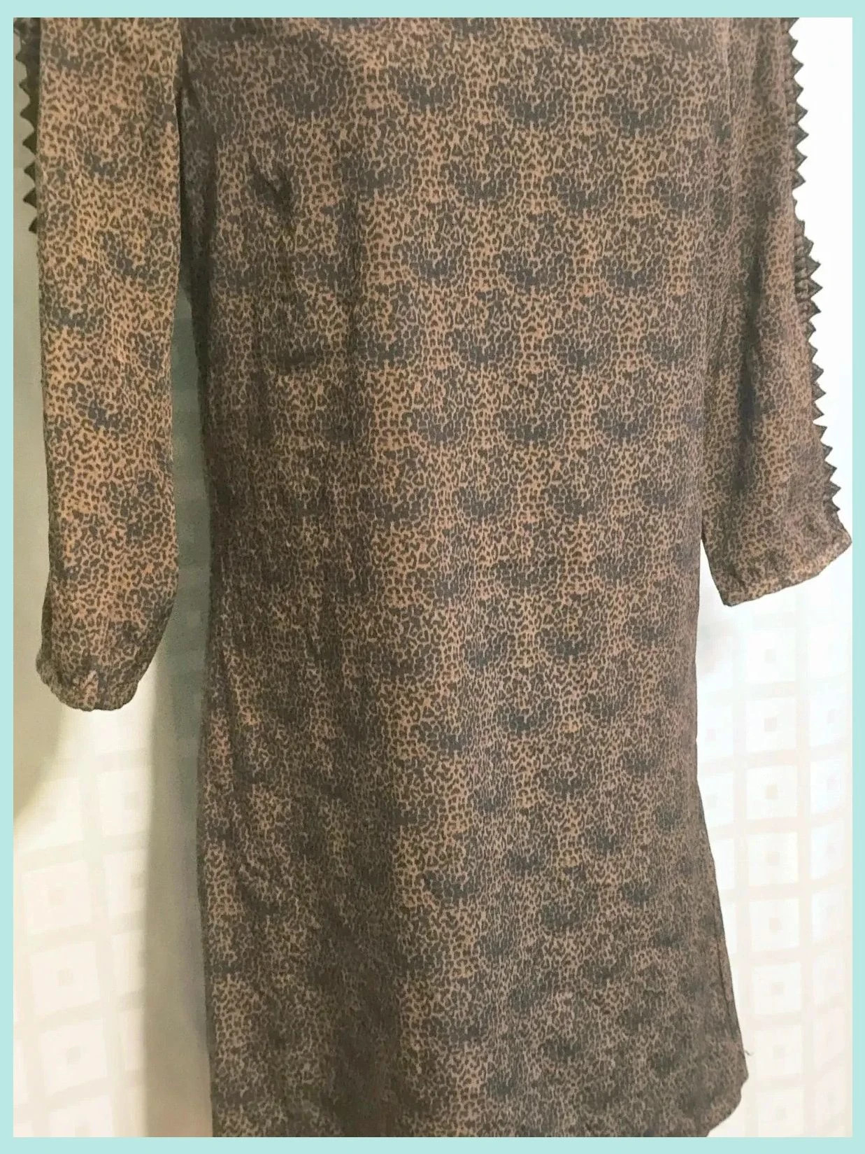 Créateurs de Vêtements Leopard Studded Sleeve Dress – Createurs de vêtements – taille L / 40 / 12 2