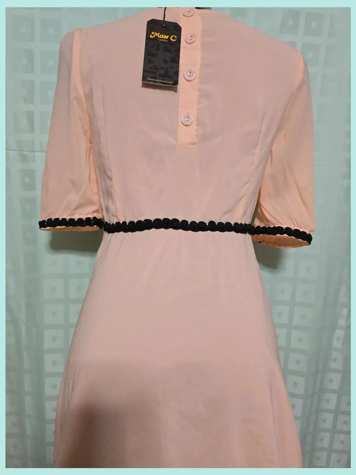 Pastel Orange Summer Dress – Max C London – taille S / 36 / 8 5
