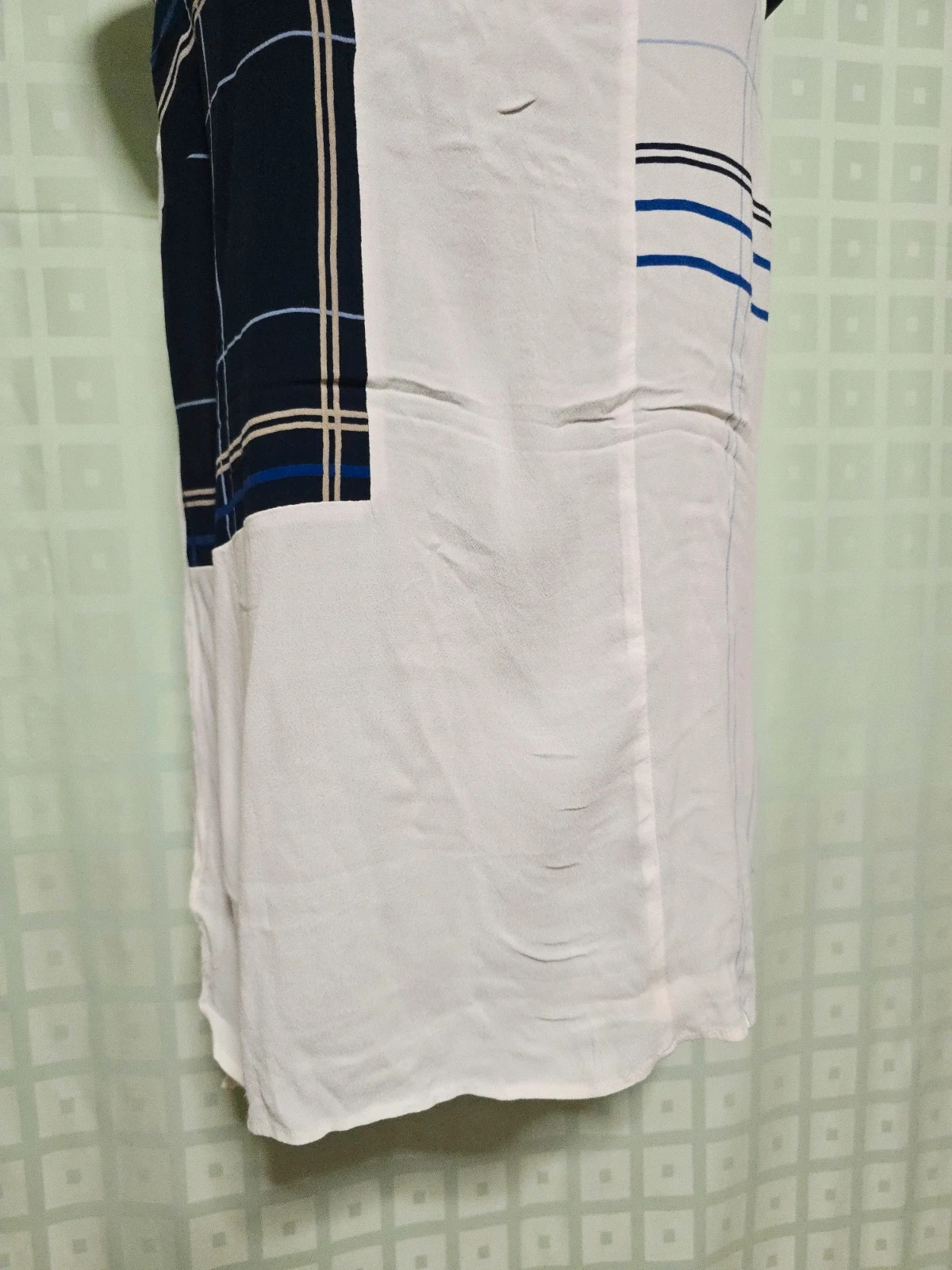 White & Navy Blue Patchwork Blouse – Next – taille XXXL / 46 / 18 3