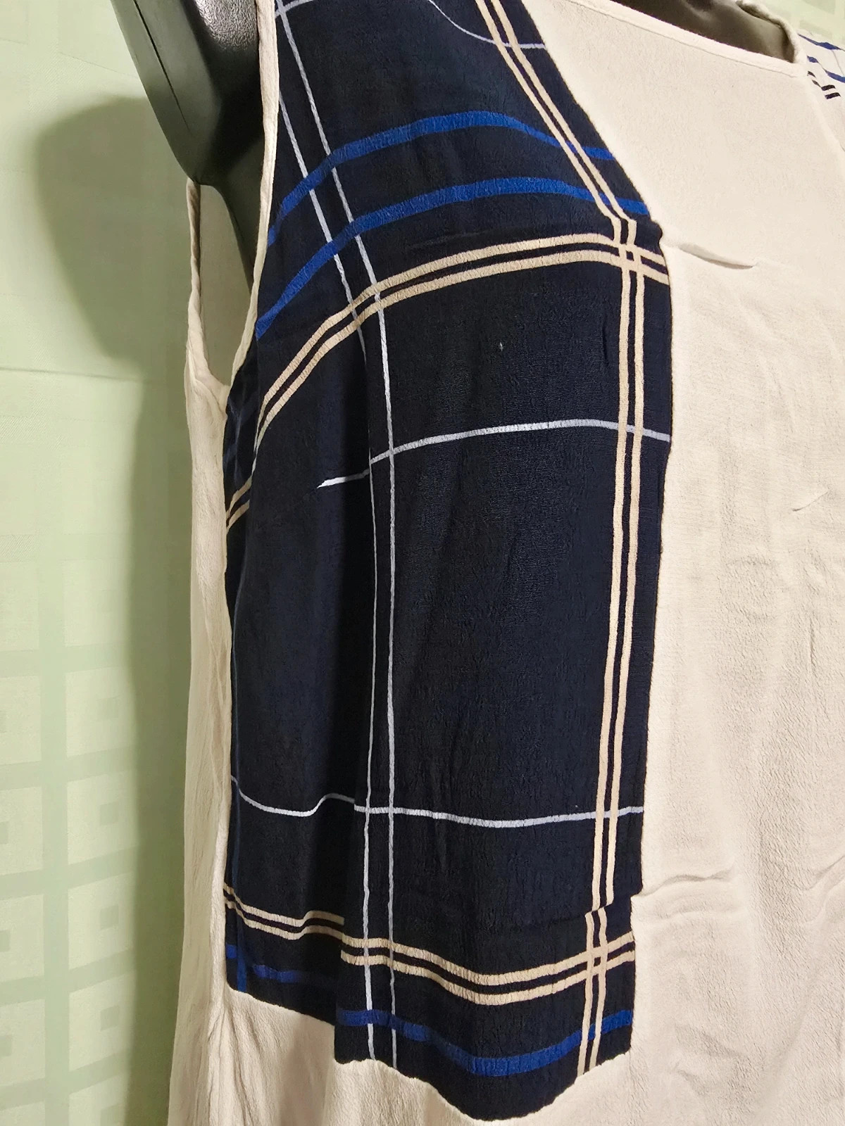 White & Navy Blue Patchwork Blouse – Next – taille XXXL / 46 / 18 4