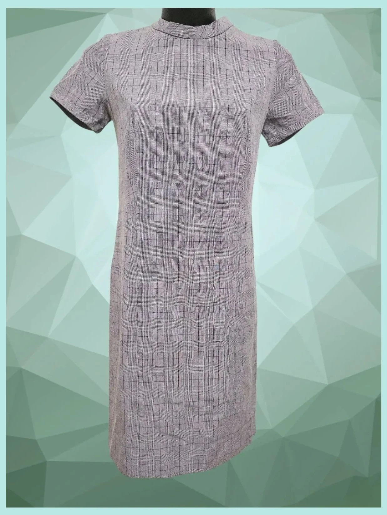 Grey Prince of Wales Check Shift Dress