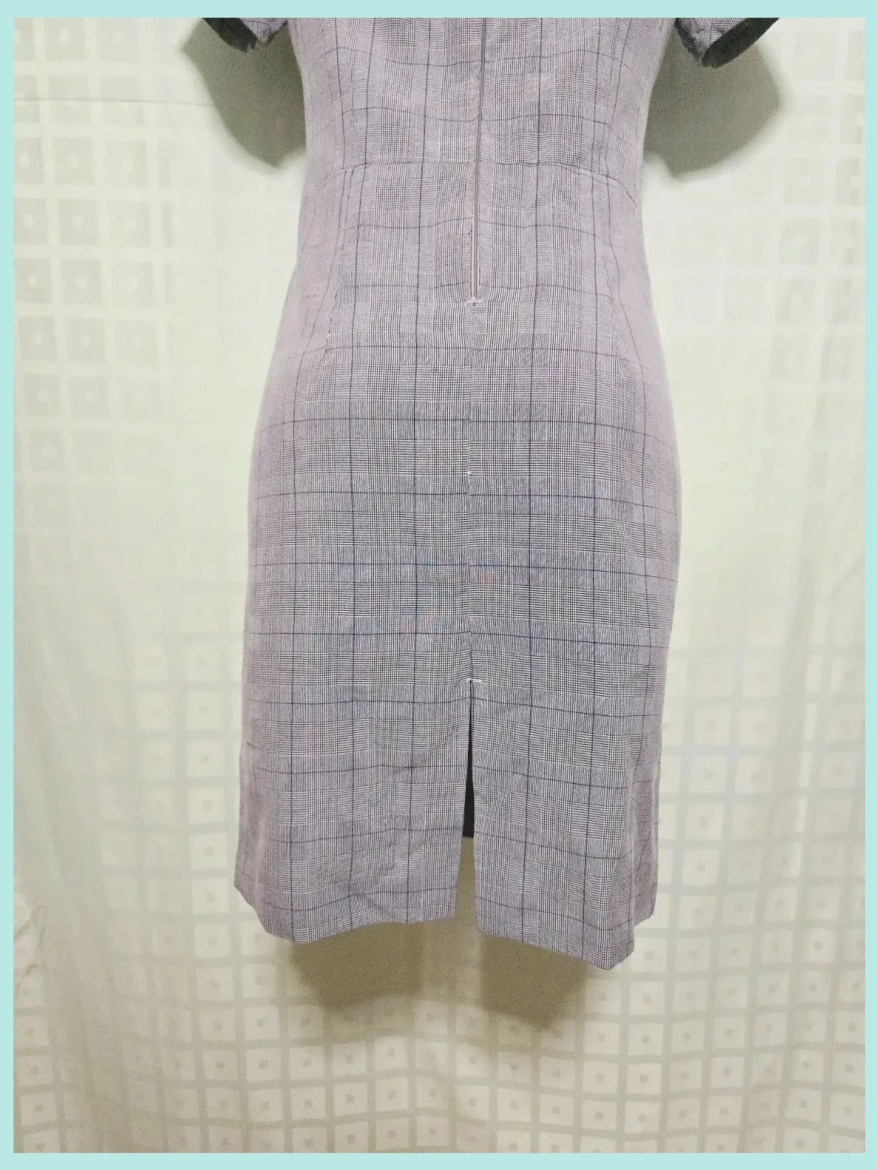 Grey Prince of Wales Check Shift Dress – Vestidor Vintage – taille M / 38 / 10 5