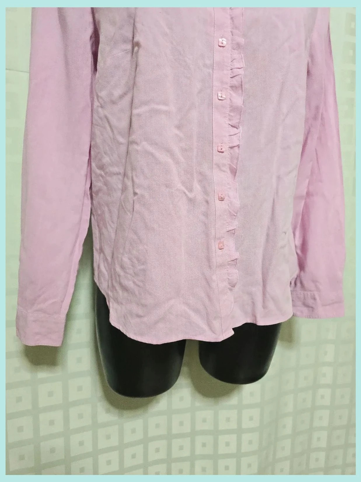 Ruffle Front Long Shirt size 42 – Marks & Spencer – taille XL / 42 / 14 3