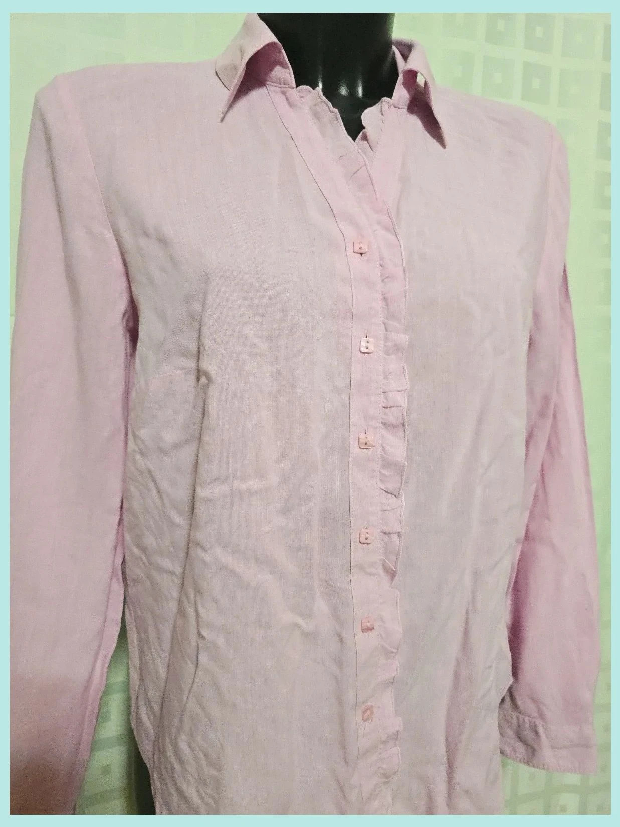 Ruffle Front Long Shirt size 42 – Marks & Spencer – taille XL / 42 / 14 2
