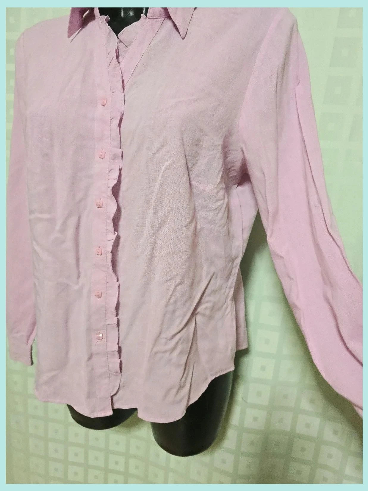 Ruffle Front Long Shirt size 42 – Marks & Spencer – taille XL / 42 / 14 4