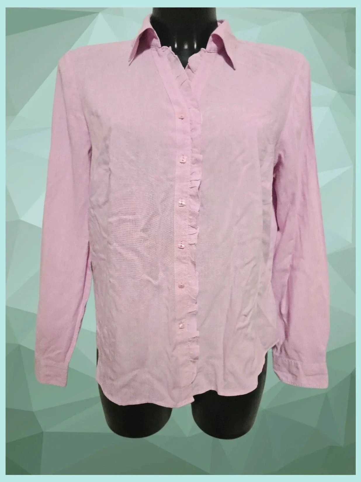 Ruffle Front Long Shirt size 42