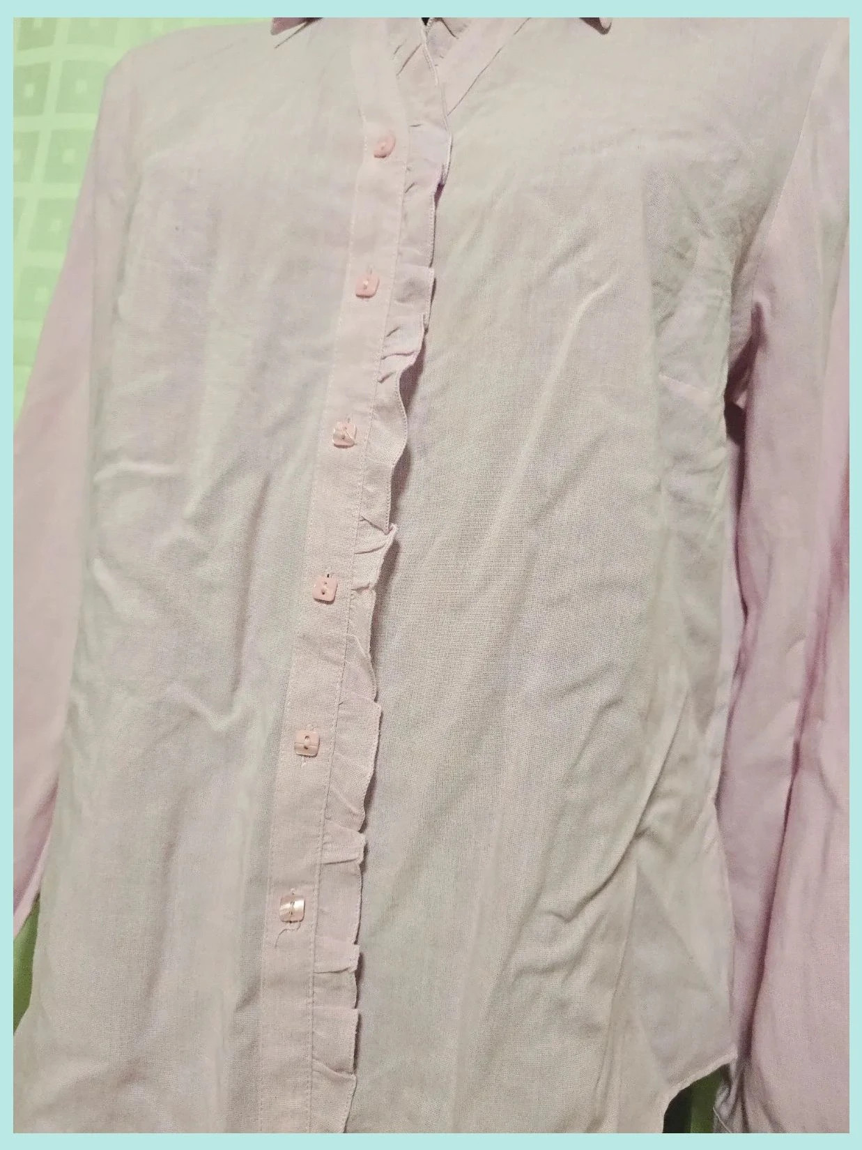 Ruffle Front Long Shirt size 42 – Marks & Spencer – taille XL / 42 / 14 5