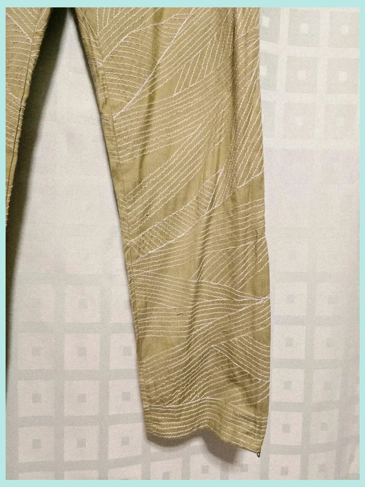 Green Embroidered Ritu Kumar Pants – Ritu kumar – taille XXL / 44 / 16 3