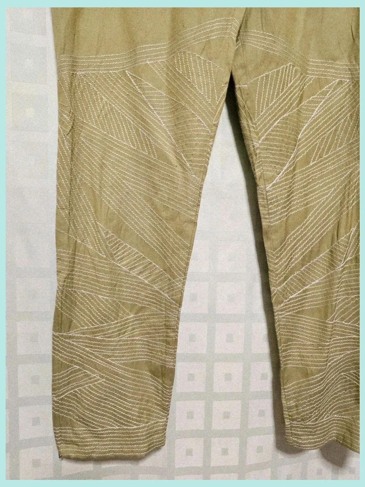 Green Embroidered Ritu Kumar Pants – Ritu kumar – taille XXL / 44 / 16 2