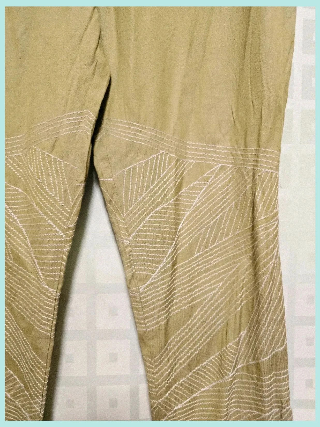 Green Embroidered Ritu Kumar Pants – Ritu kumar – taille XXL / 44 / 16 4
