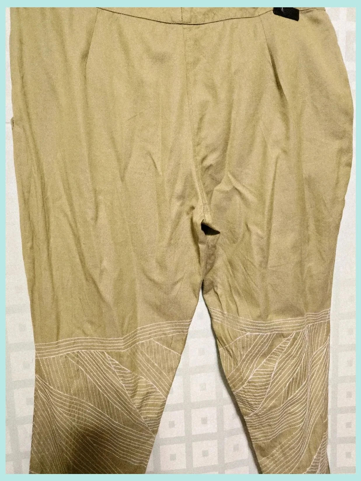 Green Embroidered Ritu Kumar Pants – Ritu kumar – taille XXL / 44 / 16 5